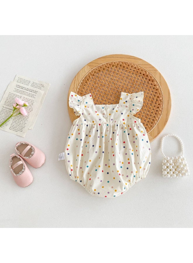 MIXDE Baby summer clothes, female baby bag fart clothes, summer thin princess flower jumpsuit, newborn clothes made of pure cotton - Image 3